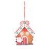 Christmas Polymer Clay Gingerbread House Ornaments, Xmas Tree Hanging Decorations (3 Pieces Per Set)