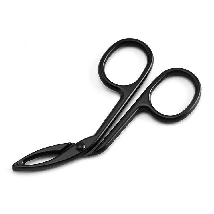 Stainless Steel Curved & Straight Tip Tweezers for Eyebrows, Beard Trimming, and Plucking