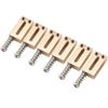 Musiclily Ultra 10.5mm Offset Brass Guitar Saddles, Offset Style, for American Strat/Telecaster Electric Guitars, Original Colors (Set of 6)