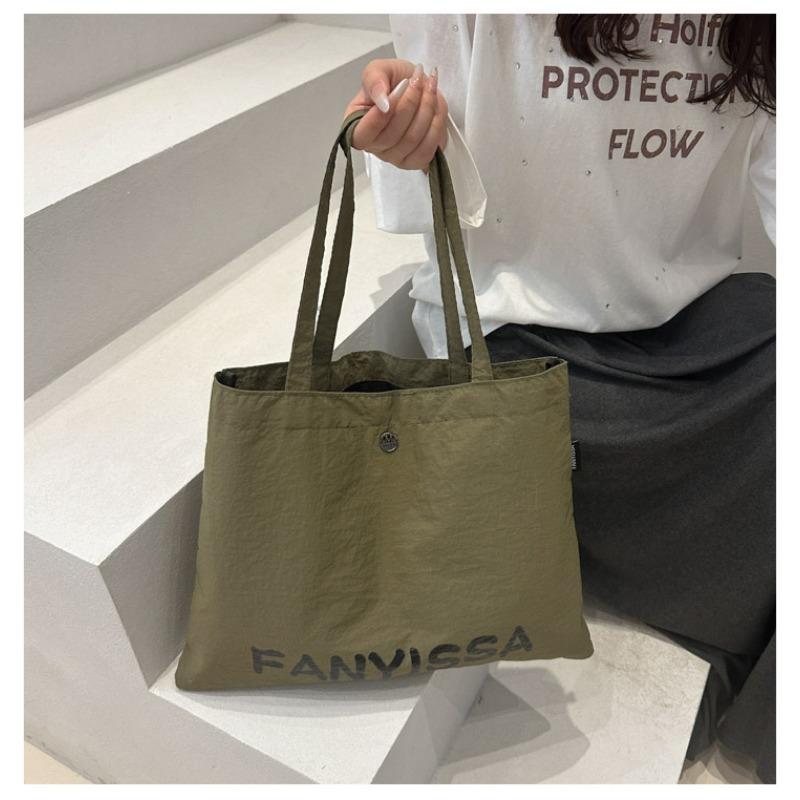 Canvas bag women's large-capacity new summer casual simple shoulder shopping bag class support