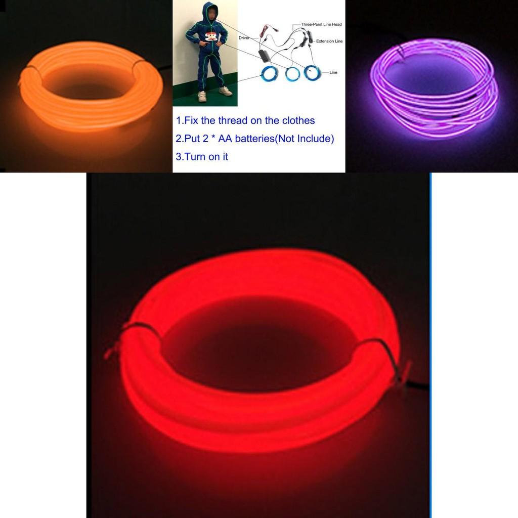 Vibrant El Wire Costume Illuminated Strips For Adults And Kids Perfect For Halloween Parties