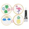 4 feutres alimentaires jaune, vert, rose, bleu + Stylo de glaçage noir