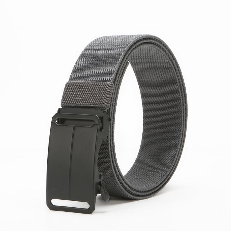 Business Stretch Canvas Toothless Automatic Buckle Belt Men'S Multi-Color Optional Casual Woven Belt