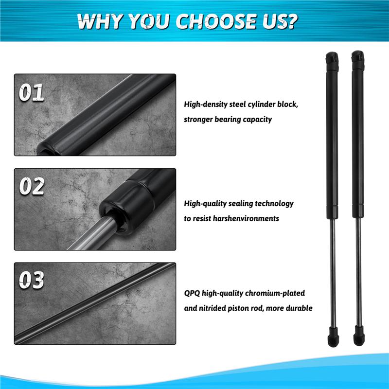 2pcs Car Front Bonnet Hood Gas Lift Support Shock Struts Black For Toyota 4Runner 2010-2022 SUV / Pickup OEM SG329048
