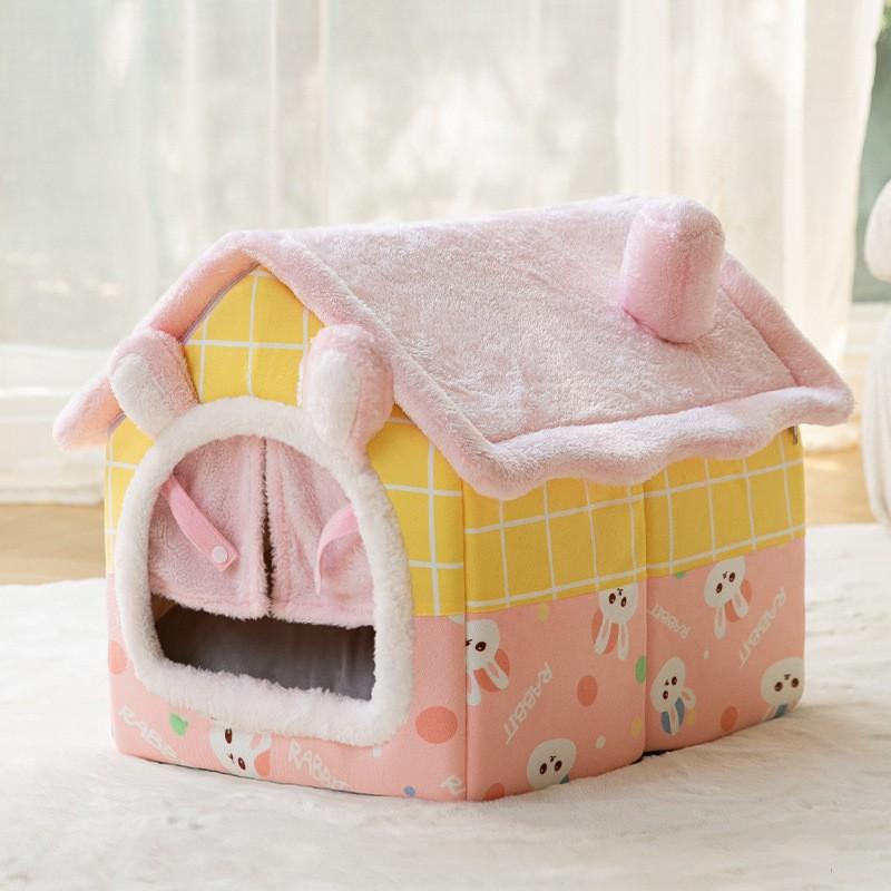 Kennel House Type Four-season Universal Small Dog Teddy Fight Removable Dog House Cat Nest Bed Spring and Autumn Pet Supplies