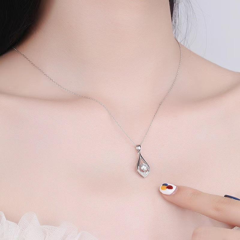 Teardrop Pear Shape Pendant Clavicle Necklace