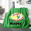 Custom Name Senegal Football Crest Party Blanket For Couch Bed Plush Cozy Fuzzy Blanket Super Soft Warm Blankets For Fall And Winter 0916221