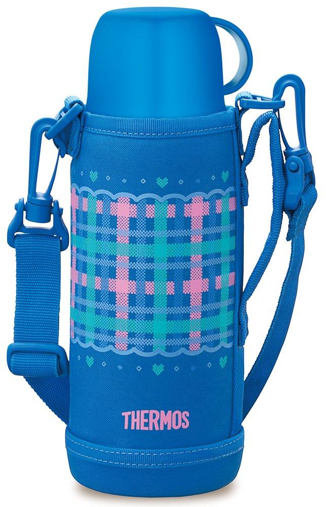 Thermos Vacuum Insulated 2-Way Bottle, 830ml/800ml, Check Blue, FHO-800WF CHBL