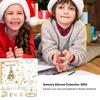 Weihnachtsschmuck-Kalender, 24 Tage Countdown-Kalender, modisches Armband, Halskette, Ohrringe für erwachsene Frauen und Teenager-Mädchen