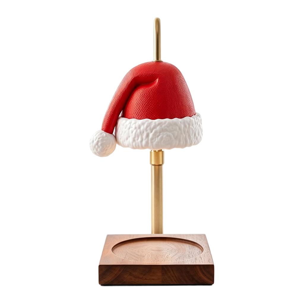 Christmas Candle - Scented Melt Warmer with Festive Hat Decor, Tabletop Desk Lamp (Candle Not Included)