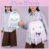 Trendy Lightweight Nylon Student Backpack In Blue Purple Pink Black For School And Travel