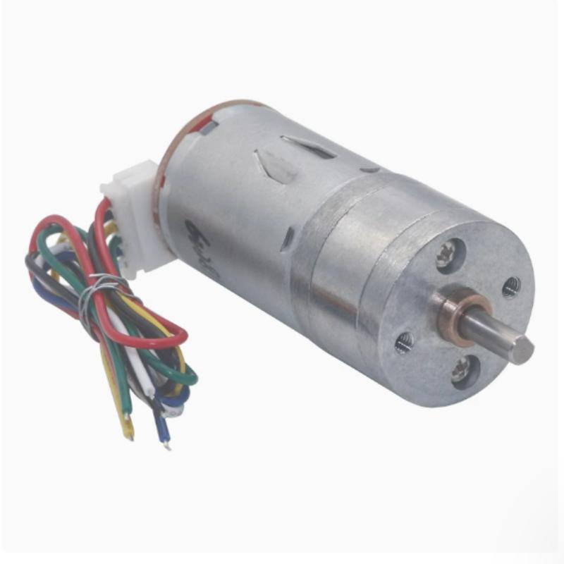 JGA25-370 6V 12V 24V  DC Deceleration Motor with Encoder Speed Measuring Code Disc Strong Moment