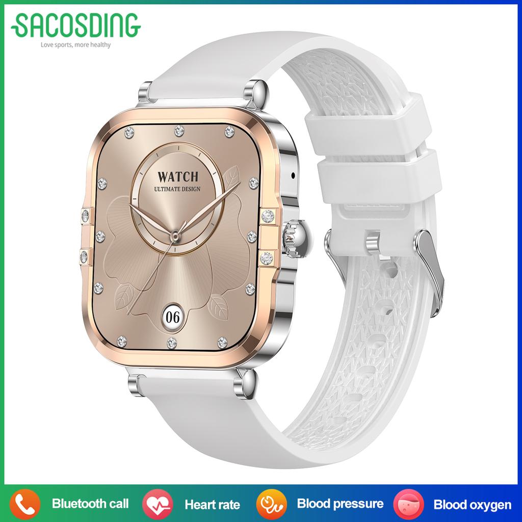 Dámské chytré hodinky SACOSDING 2025 Bluetooth Call 1,75palcová dotyková obrazovka chytré hodinky pro ženy Monitorování zdraví IP68 Vodotěsné Fitness