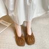 [Yushilai] Gentle Wind Versatile Flat Shoes for Women In the Spring of 2025, New Niche Folds and Light Pedals