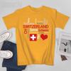 Unisex Why I Love Switzerland Tshirt Tees Oneck T Shirts WoUnisex Boys 100 Cotton TShirt