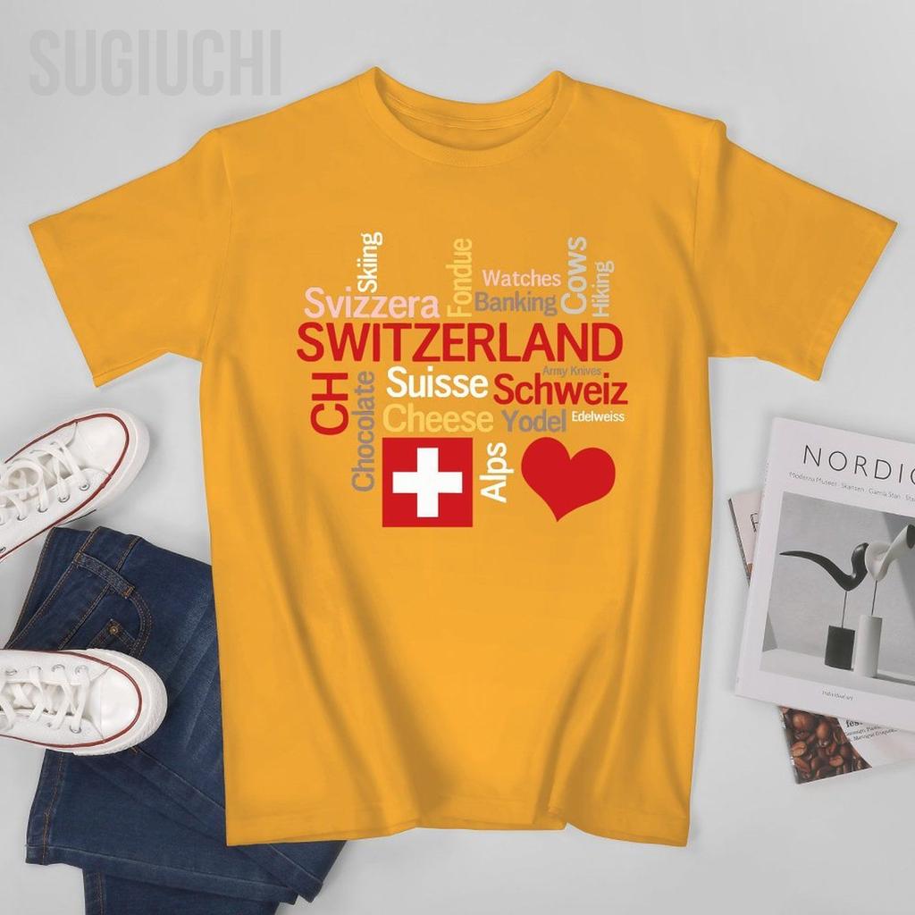 Unisex Why I Love Switzerland Tshirt Tees Oneck T Shirts WoUnisex Boys 100 Cotton TShirt