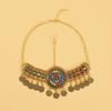 Vintage Miao fringed headdress, ancient clothing Hanfu, exotic style forehead decoration, forehead chain, hidden silver earrings, bracelet for women