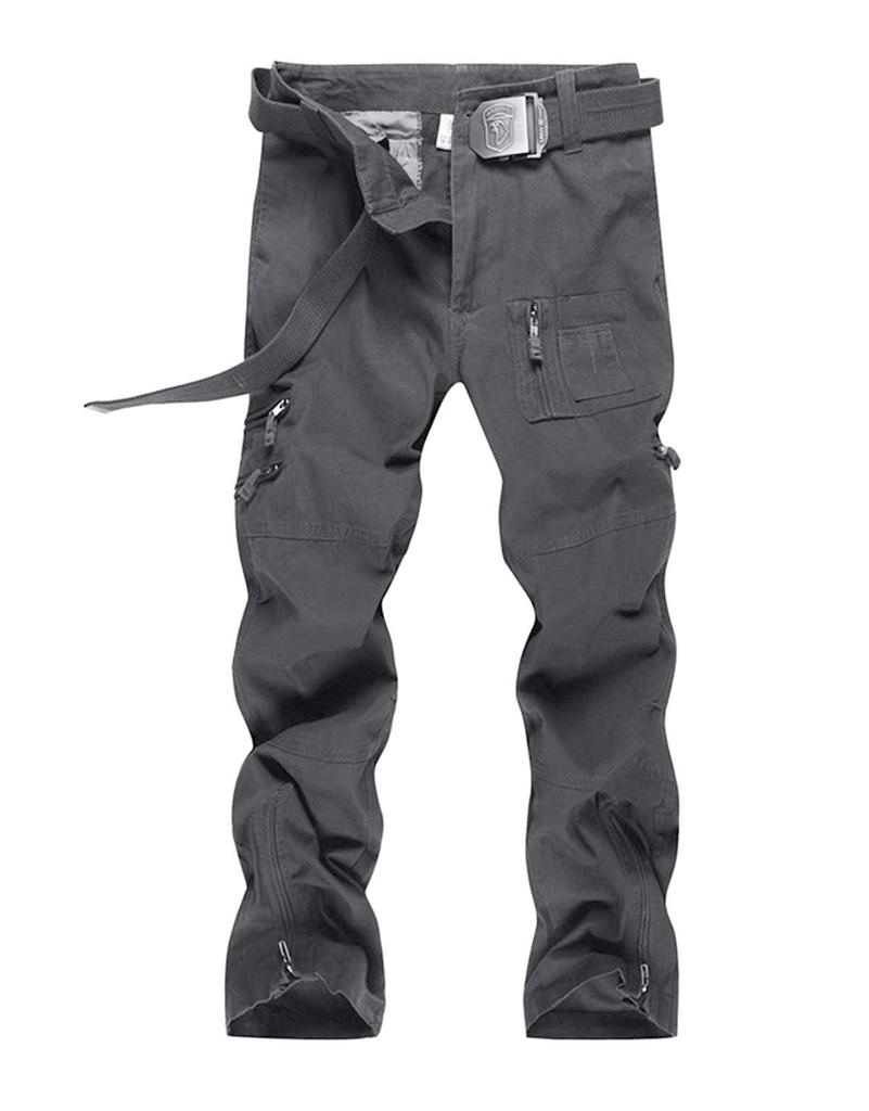 TACVASEN Outdoor Wear Ski and Military Size 3XL Men's Straight-Fit Zip-Cuff Pants, Work, Airsoft, Spring, Fishing, More, Abrasion-Resistant, Gray,