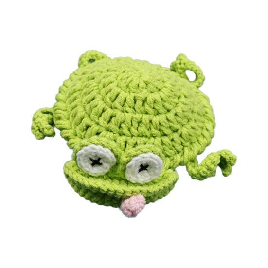 Handmade Crochet Lizard Coaster Heat-Resistant Knitting Mouse Frog Coaster Decorative C
