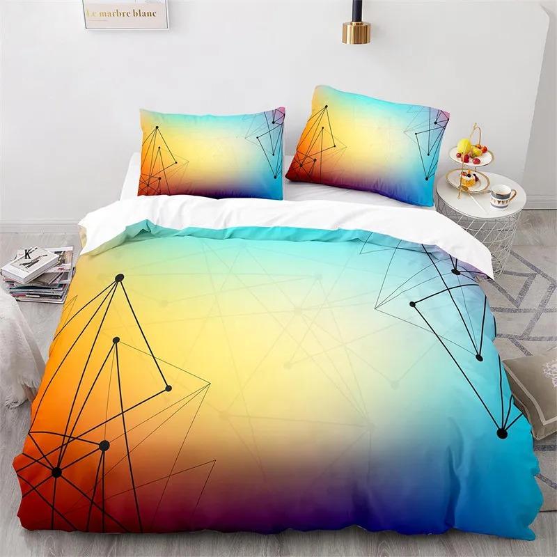 Colorful Geometric Duvet Cover Set Psychedelic Swirl Bedding Set King Queen For Kids Adults Room Microfiber Abstract Quilt Cover