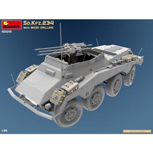 Miniart 1/35 Sd.Kfz.234 w/MG151 Drilling Plastic Model MA40014 (Combat Vehicle)