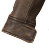 Vintage Genuine Leather Jacket Men Cowhide Yellow Brown Natural Cow Leather Jackets Man Leather Coat Autumn Clothing