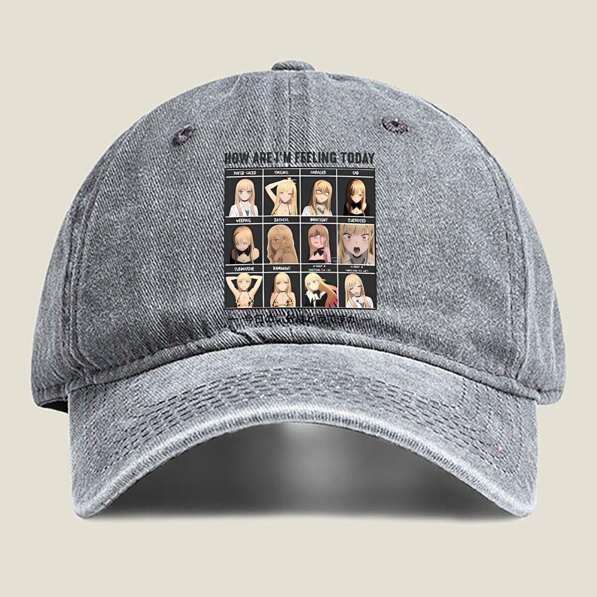 

Anime Mood Chart Fashion Washed Baseball Cap Hat Outdoor Activities One Size серый