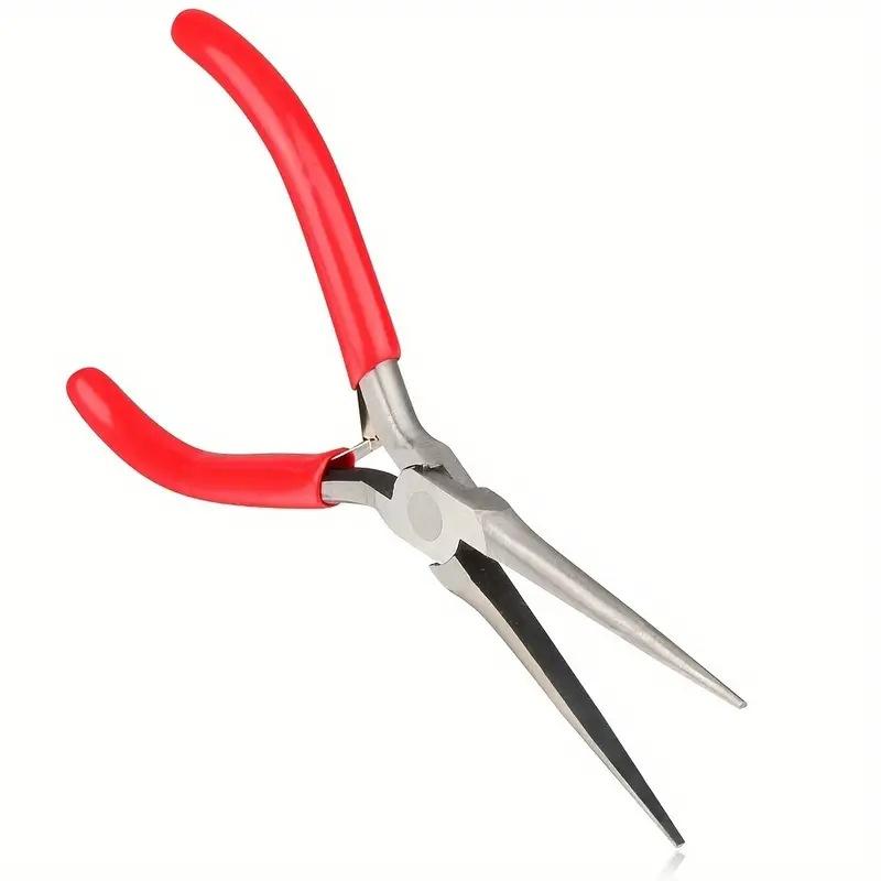 4.5-inch red needle mouth pliers, mini jewelry pliers, nail pliers, DIY handmade model pliers, tools