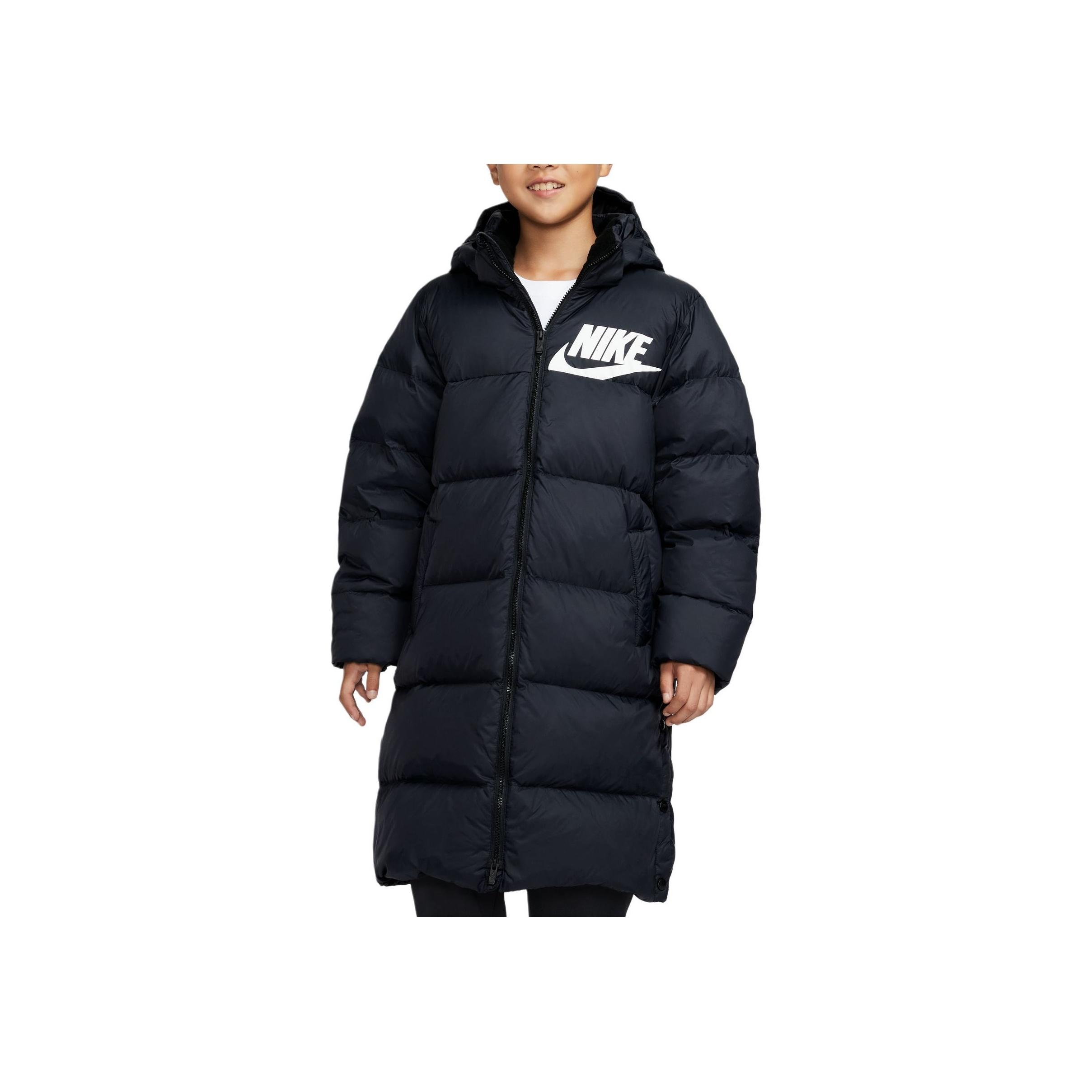 

Nike Lightweight Woven Soft Long Down Jacket Kids outerwear IR0028-010 XS