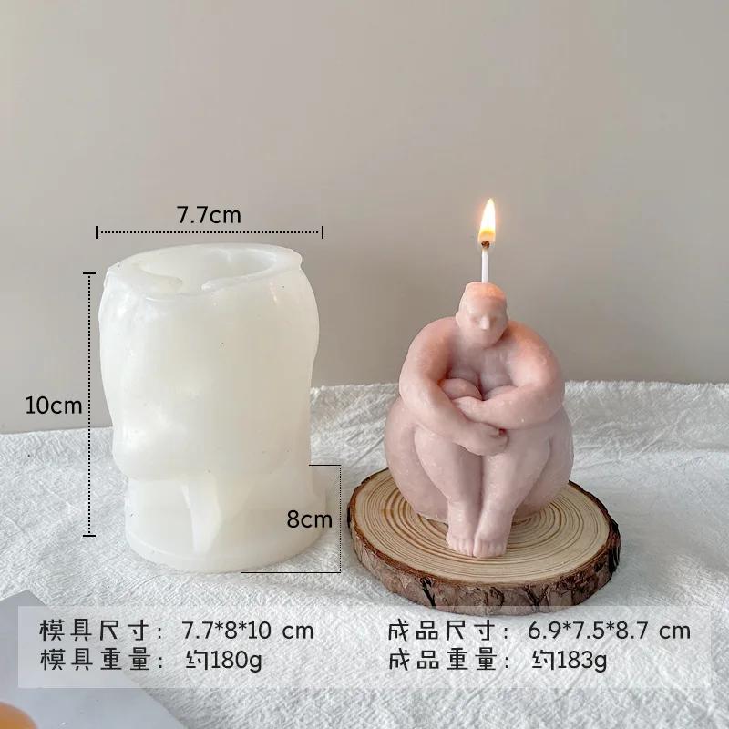 

2 новых абстрактных силиконовых формы для свечей в стиле боди-арт для самостоятельной ароматерапии, гипсовые украшения для свечей, формы для поделок, ручная работа, изготовление подарков