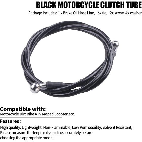 Motorrad Hydraulikbremse oder Kupplungsleitung Schlauch für Motorrad Dirt Bike ATV Moped Roller, etc. Banjo-Schraube 2 Stück(Länge 1,5 m / 4,92 Fuß)