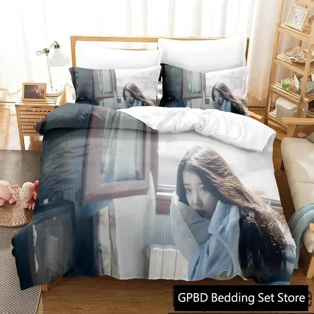 3D Print Singer IU I Ji Eun Beding Set Bedrom Soft Modern Bedspreads Comefortable Children Kids Soft Duvet Cover Comfortable Quilt Cover And Pilowcase
