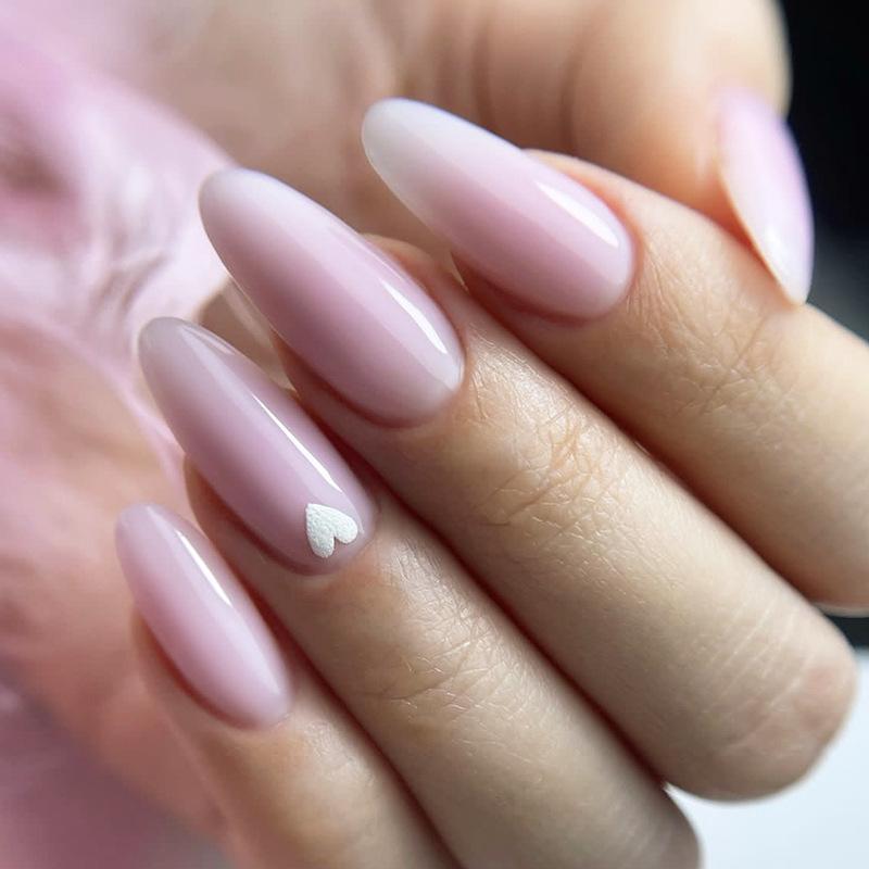 

Gradient Heart Almond Press-On Nails - Simple, Stylish Nail Art