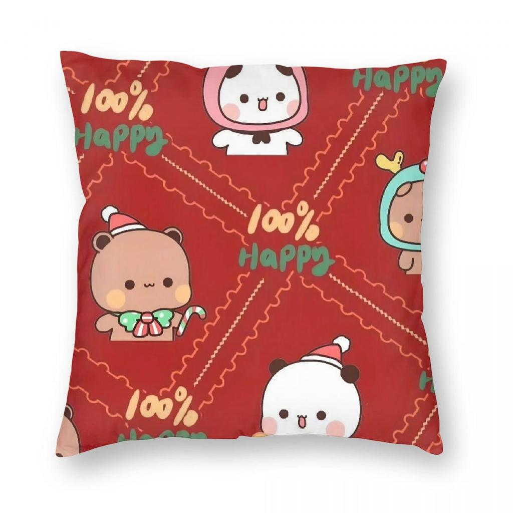 Cartoon Bubu Dudu Kissenbezug Doppelseitiger Druck Polyester Kissenhülle Dekorativer Bär Niedliche Kissenhülle Abdeckung Zuhause Quadratisch