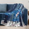 Tuniu Cute Snowman Print Blanket for Sofa Bed Living Room Bedroom Throw Blanket