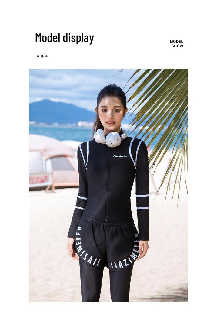 Women's Sun Protection Wetsuit: Long Sleeve & Pants, Slimming, Quick Dry, Jellyfish-Resistant for Snorkeling & Surfing