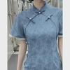 Chic Blue Cheongsam: Youthful Summer Elegance