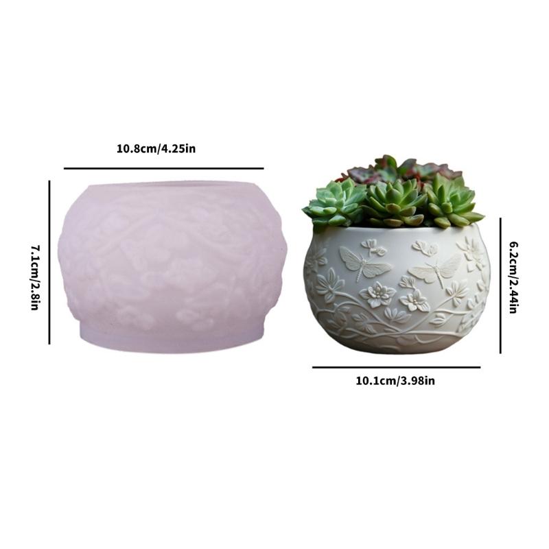 Creative Dragonflies Shape Silicone Handmade Mold for Resin Art Candle Making Decorative Plant Pots Craft Projects