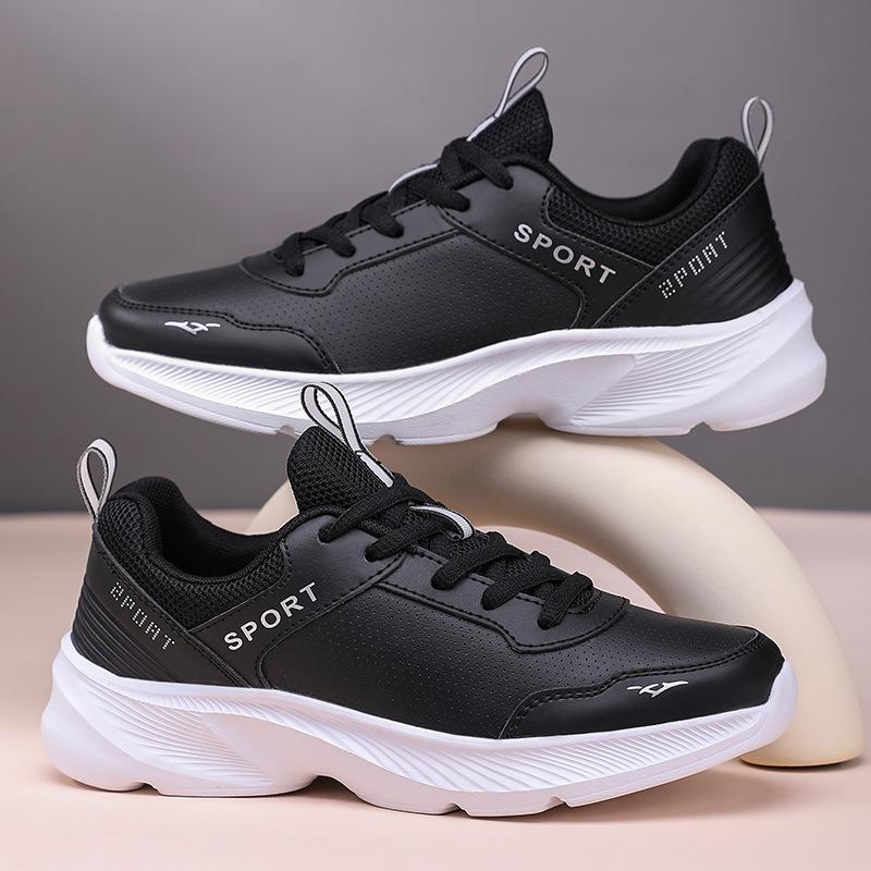 Herfst nieuwe leren schoenen ademende outdoor casual sportschoenen zachte zool lichtgewicht student hardloopschoenen