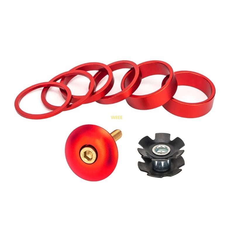 Bicycles Front Fork Stem Spacers Kits with Headset Star Nut Bike Headset Spacer
