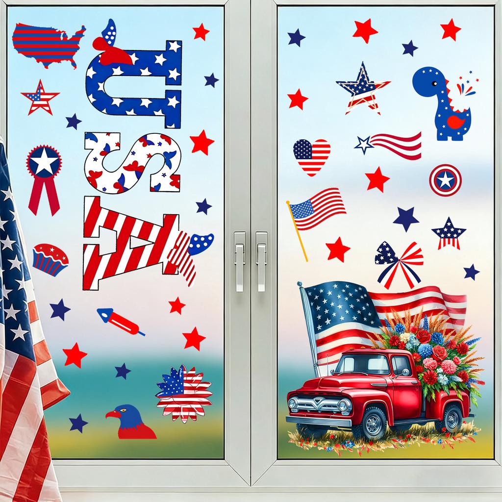 Letter Electrostatic Glass Sticker - Bedroom and Living Room Decoration Sticker