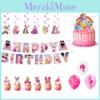 Barbie Birthday Party Balloon Set With Banner 4 Pieces Includes Banner 18pcs Balloons 12pcs Small Inserts 1 Large Insert