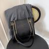 Texture Popular New Trend Fashion Casual Chain Solid Color Shoulder Crossbody Big Bag Women