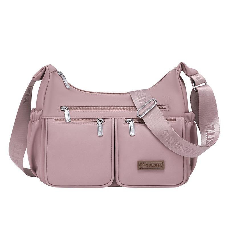 Fashion shoulder messenger bag women's large-capacity nylon canvas bag middle-aged mother bag multi-compartment business wallet