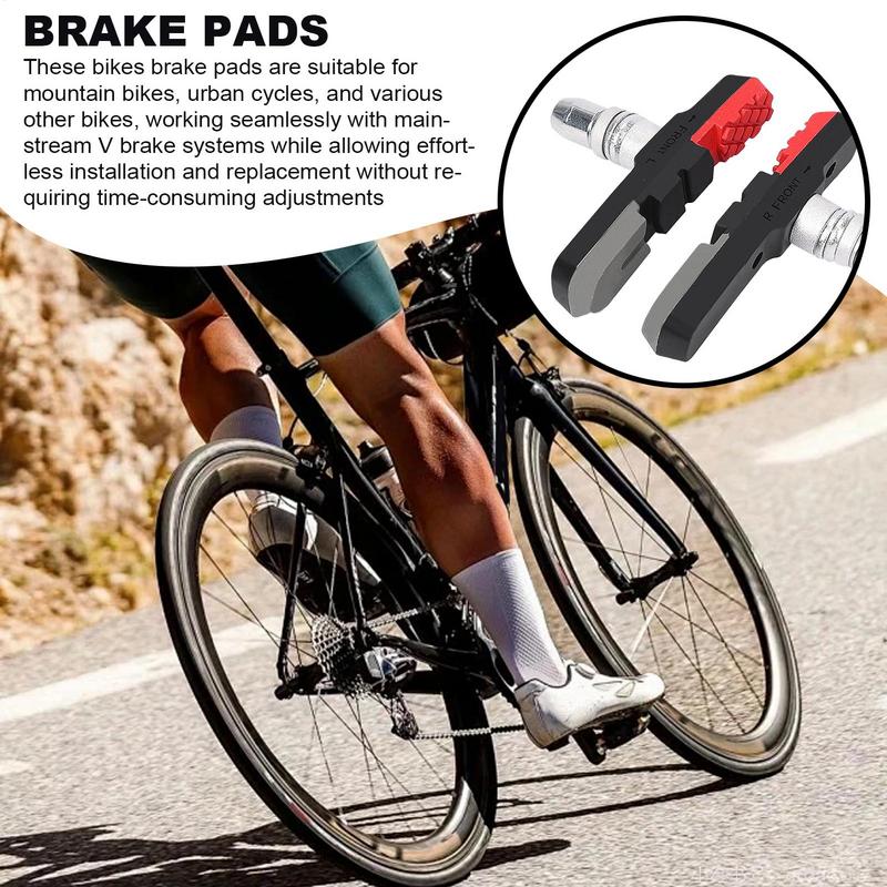 Brake Pads Bike Cycling No Skid Brake Blocks Pads Stable And Powerful Braking Replacement For Enthusiasts Mountain Bicycles
