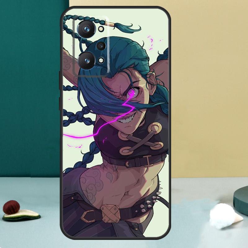 Jinx Arcane For Realme 14 13 Pro Plus 10 11 12 GT 5 6 6T GT7 Pro C61 C55 C53 C51 C21Y C25S C75 C67 Case