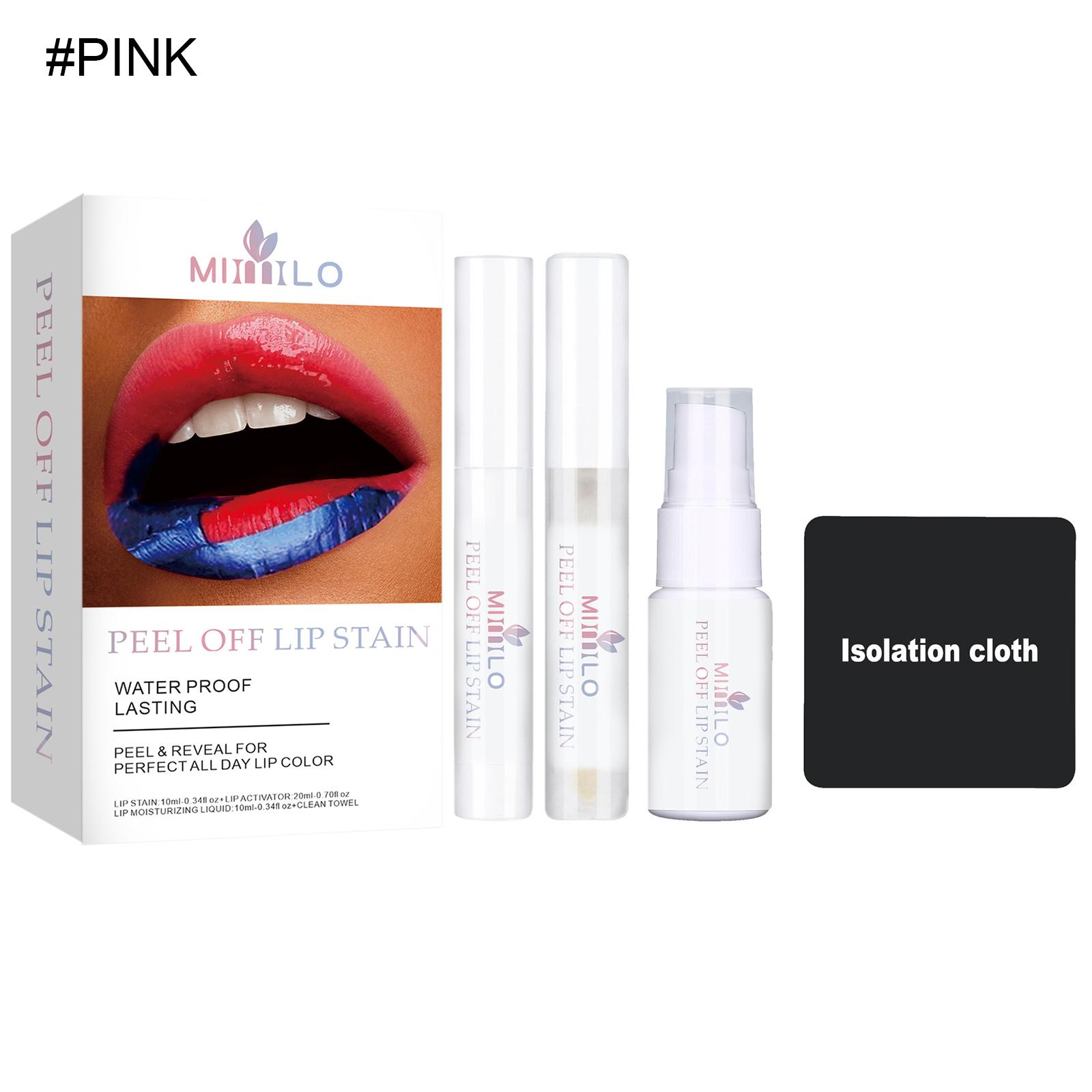 

Peel Off Lip Stain Long Lasting Waterproof Lip Gloss Lip Tint Transfer Proof Peel Off Lip Stain