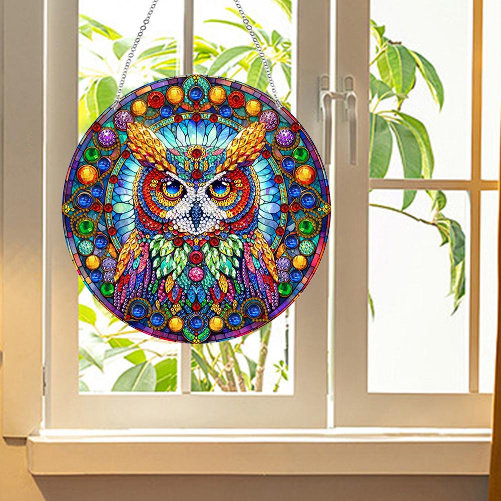 Acrylic Special Shaped Colorful Animal 5D DIY Diamond Art Hanging Decorations Diamond Painting Hanging Decorations for Adults