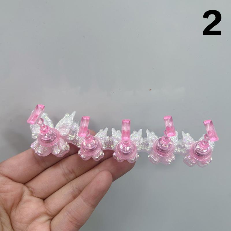 Butterfly Magnetic Nail Holder Stands Glowing Manicure Practice Training Display Stand Magnetic Press On Nail Practice Fake Nail