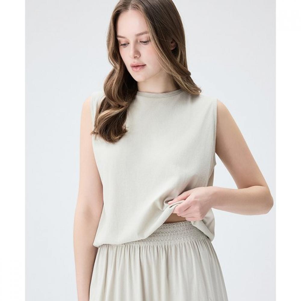 2nd Skin Seamless Volume Sleeveless Top Ngwst3300 LT.OLIVE/FREE